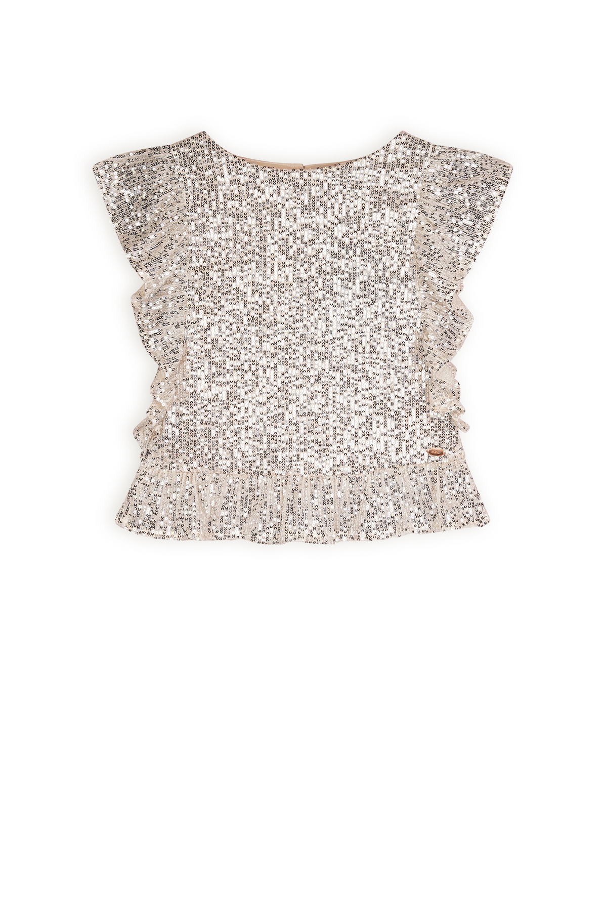 NoBell Zomer top meisjes Licht goud - pailletten - Teddy NoBell Zomer top meisjes Licht goud - pailletten - Teddy