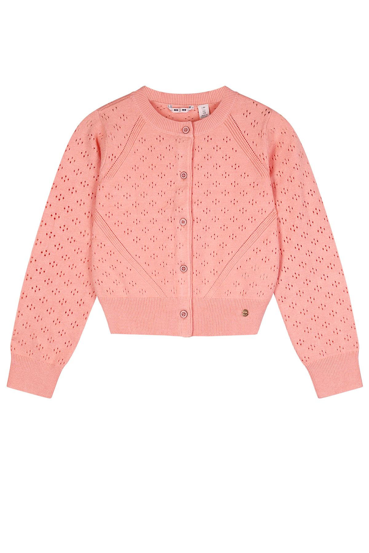 NoNo Zomer vest meisjes Roze - ajour gebreid - Alia NoNo Zomer vest meisjes Roze - ajour gebreid - Alia