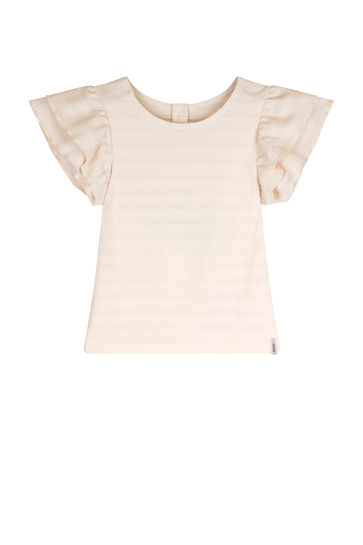 NoNo Zomer top meisjes Ivoor wit - jersey - open rug detail - Kia NoNo Zomer top meisjes Ivoor wit - jersey - open rug detail - Kia