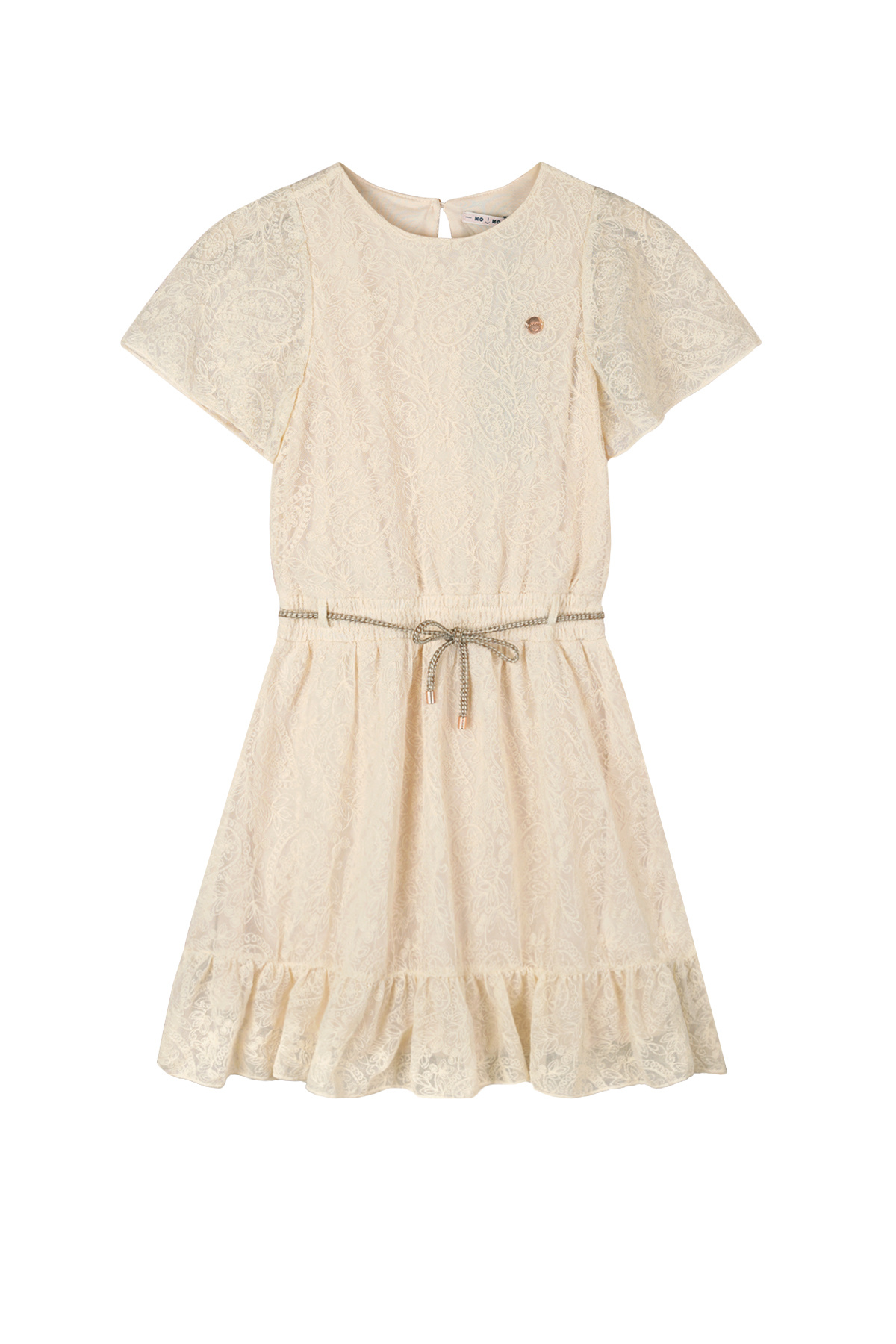 NoNo Zomer jurk meisjes Ivoor wit - embroidery mesh - Mireal afbeelding