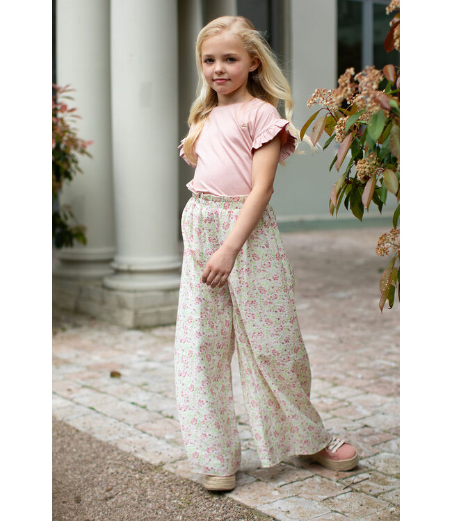 Like Flo Zomer broek meisjes AOP multi - wide leg - Feline