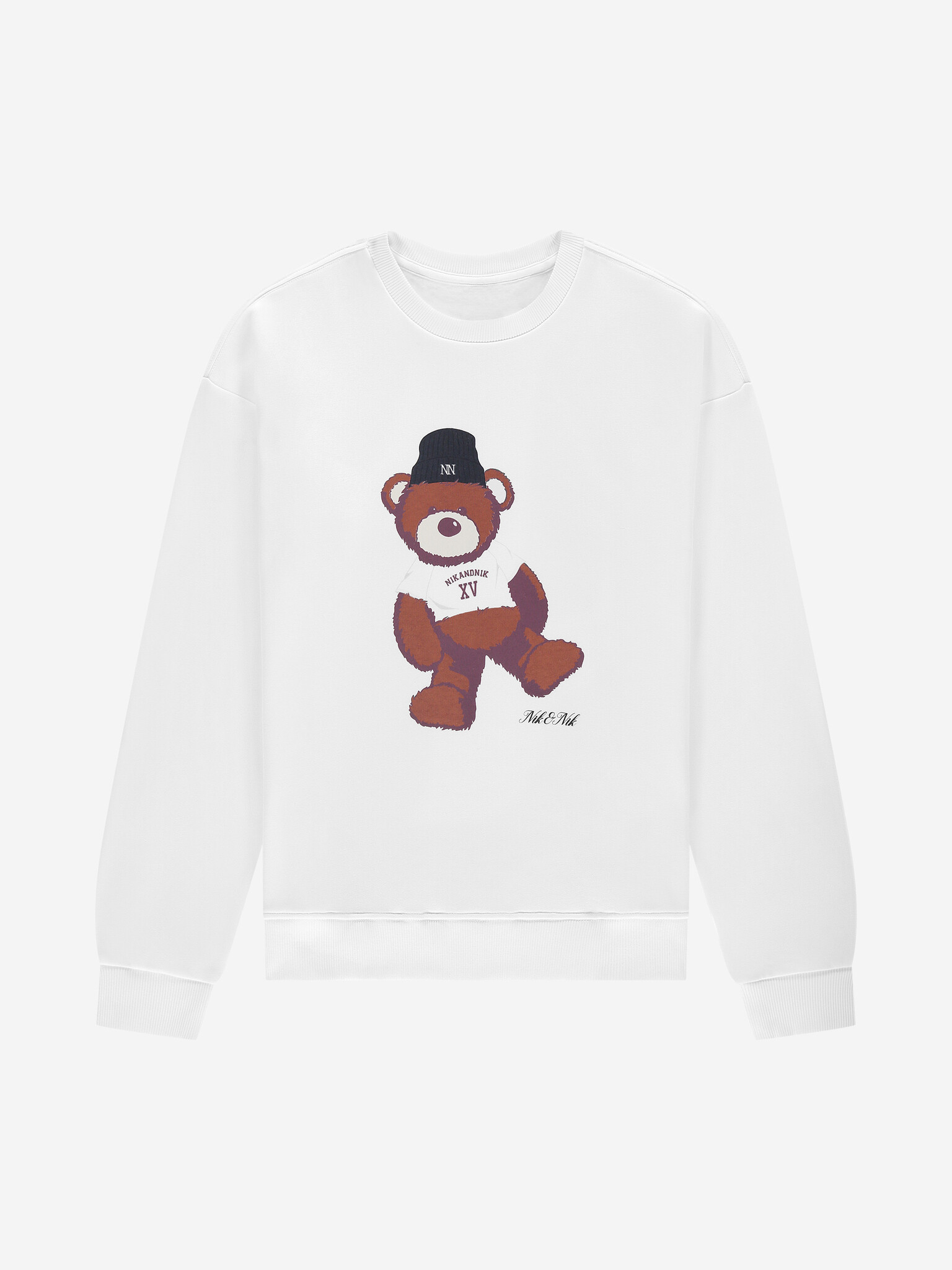 Nik&Nik Meisjes sweat shirt - Bear - Off wit afbeelding