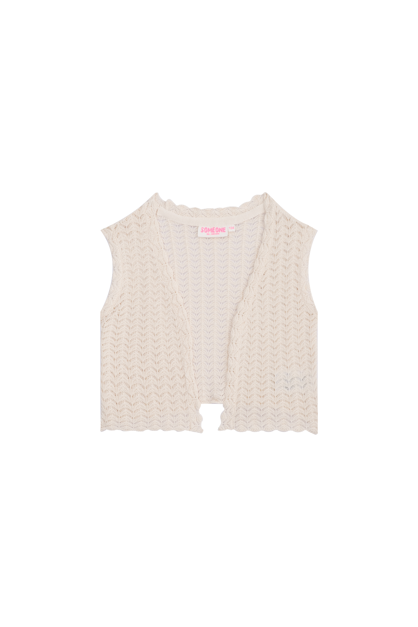Someone Zomer gilet meisjes - ecru - amanda Someone Zomer gilet meisjes - ecru - amanda