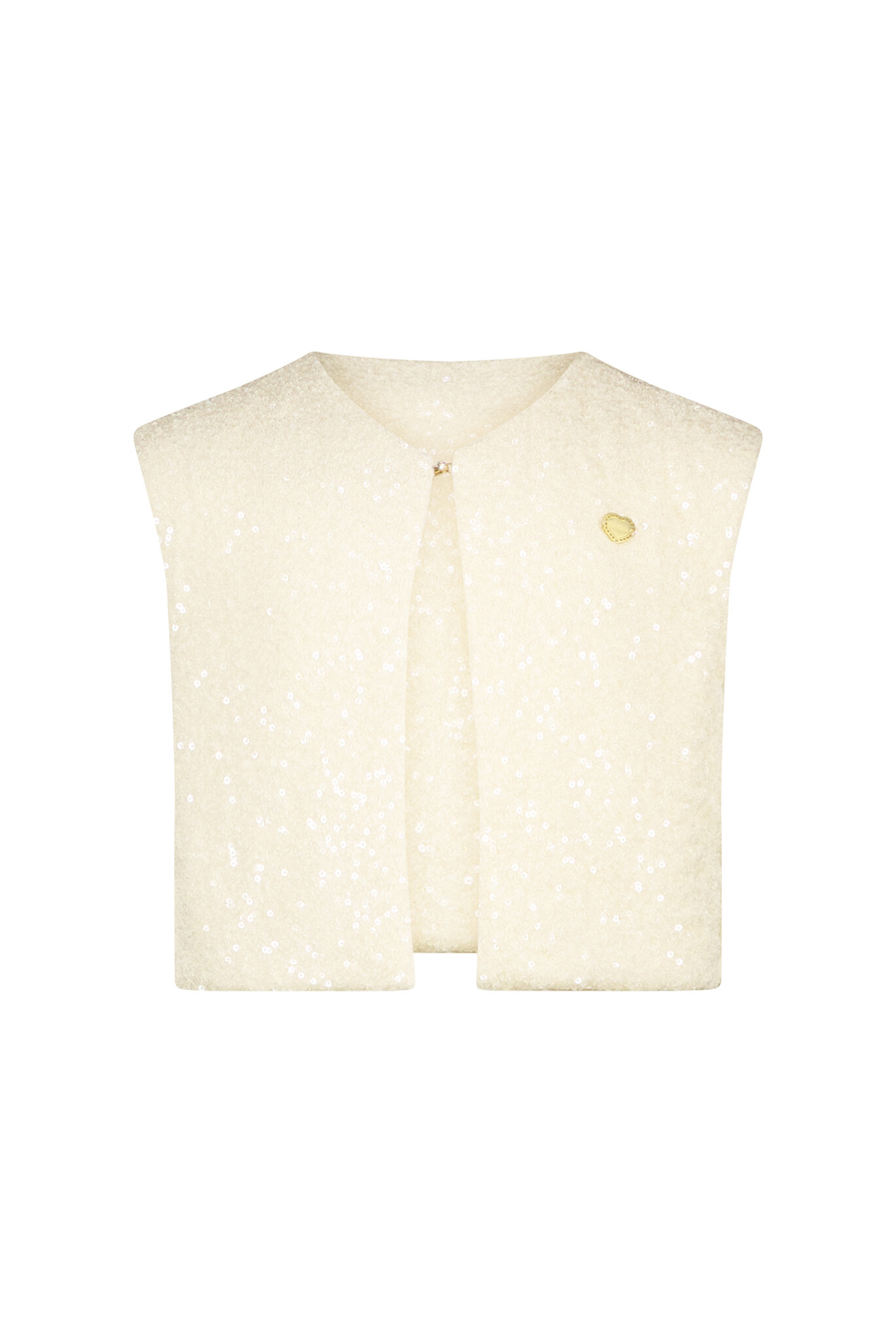 Le Chic Zomer gilet meisjes Ivoor wit - pailletten - Eloise Le Chic Zomer gilet meisjes Ivoor wit - pailletten - Eloise