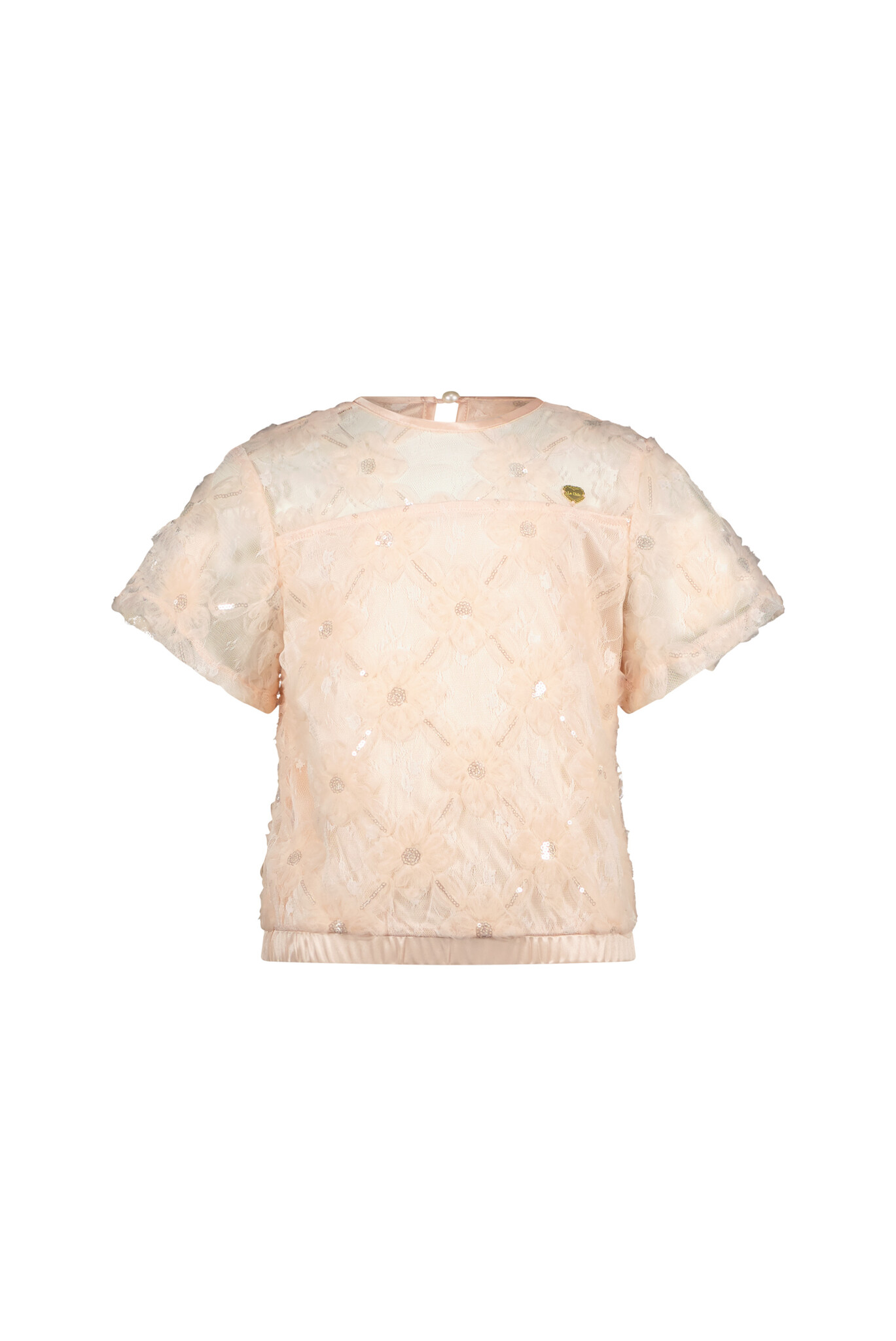 Le Chic Zomer top meisjes Roze - tule bloemen - Earlyne Le Chic Zomer top meisjes Roze - tule bloemen - Earlyne