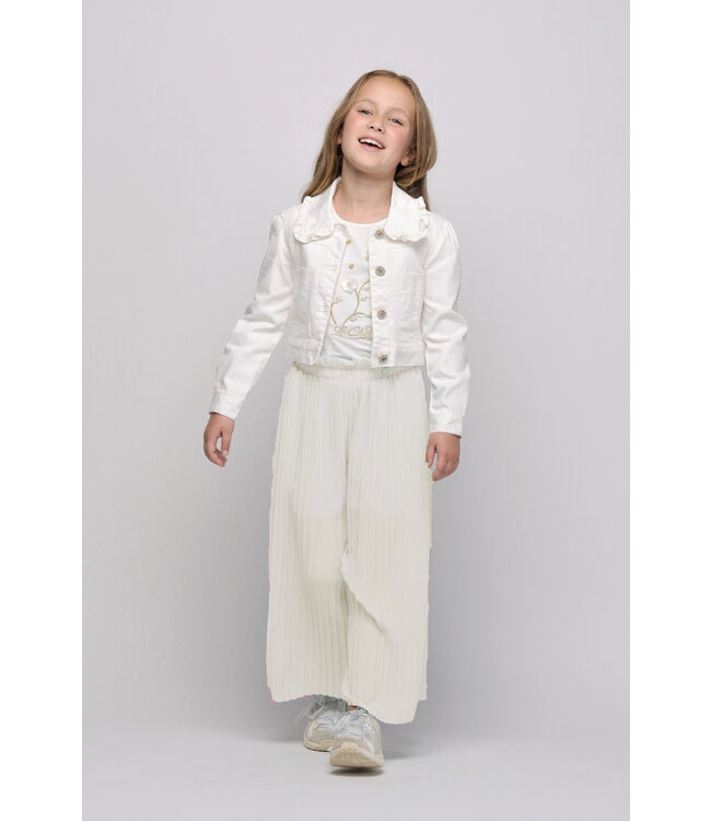 Le Chic Zomer broek meisjes Off wit - gerecycled voile - Desire