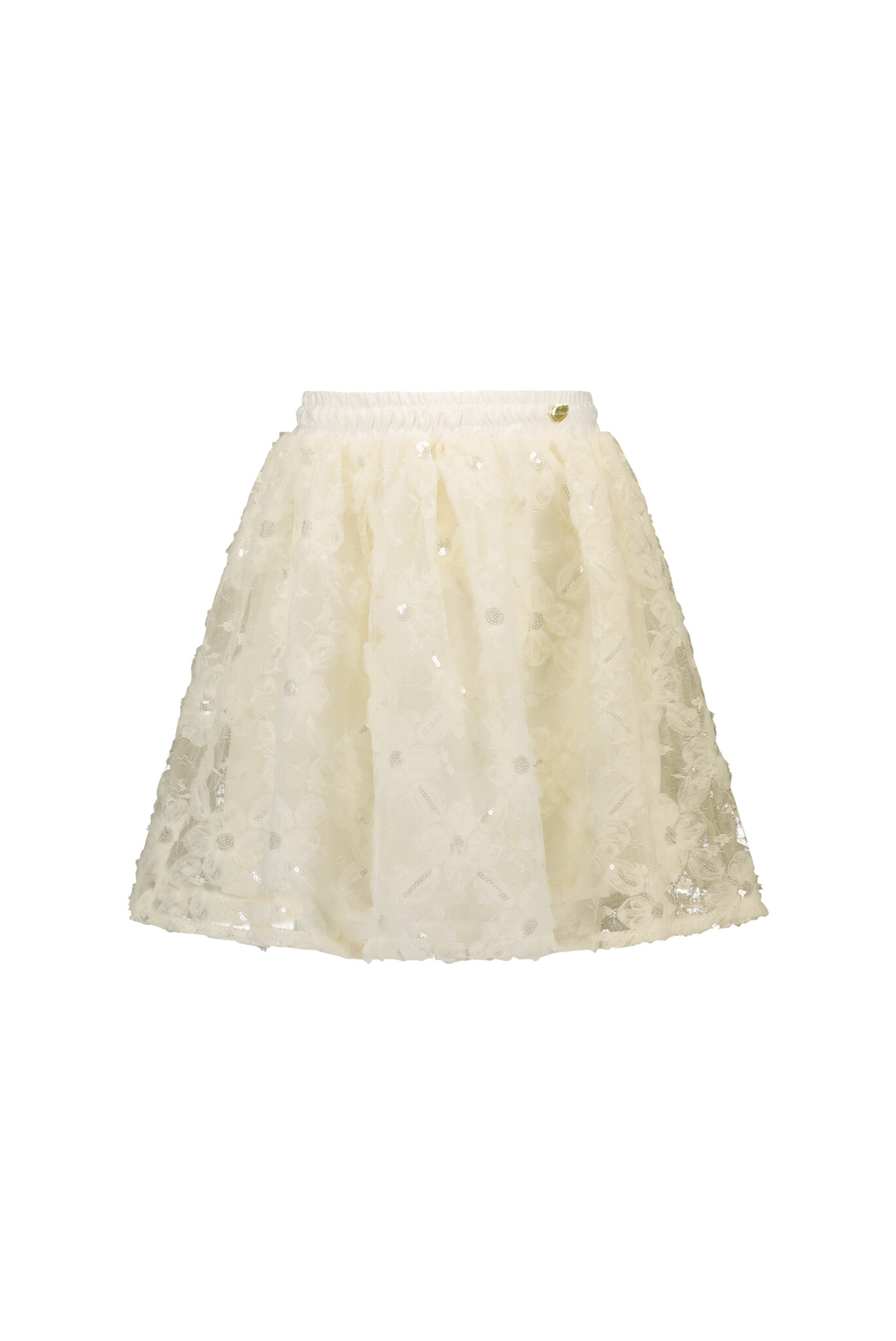 Le Chic Zomer rok meisjes Off wit - tule bloemen - Twilight Le Chic Zomer rok meisjes Off wit - tule bloemen - Twilight