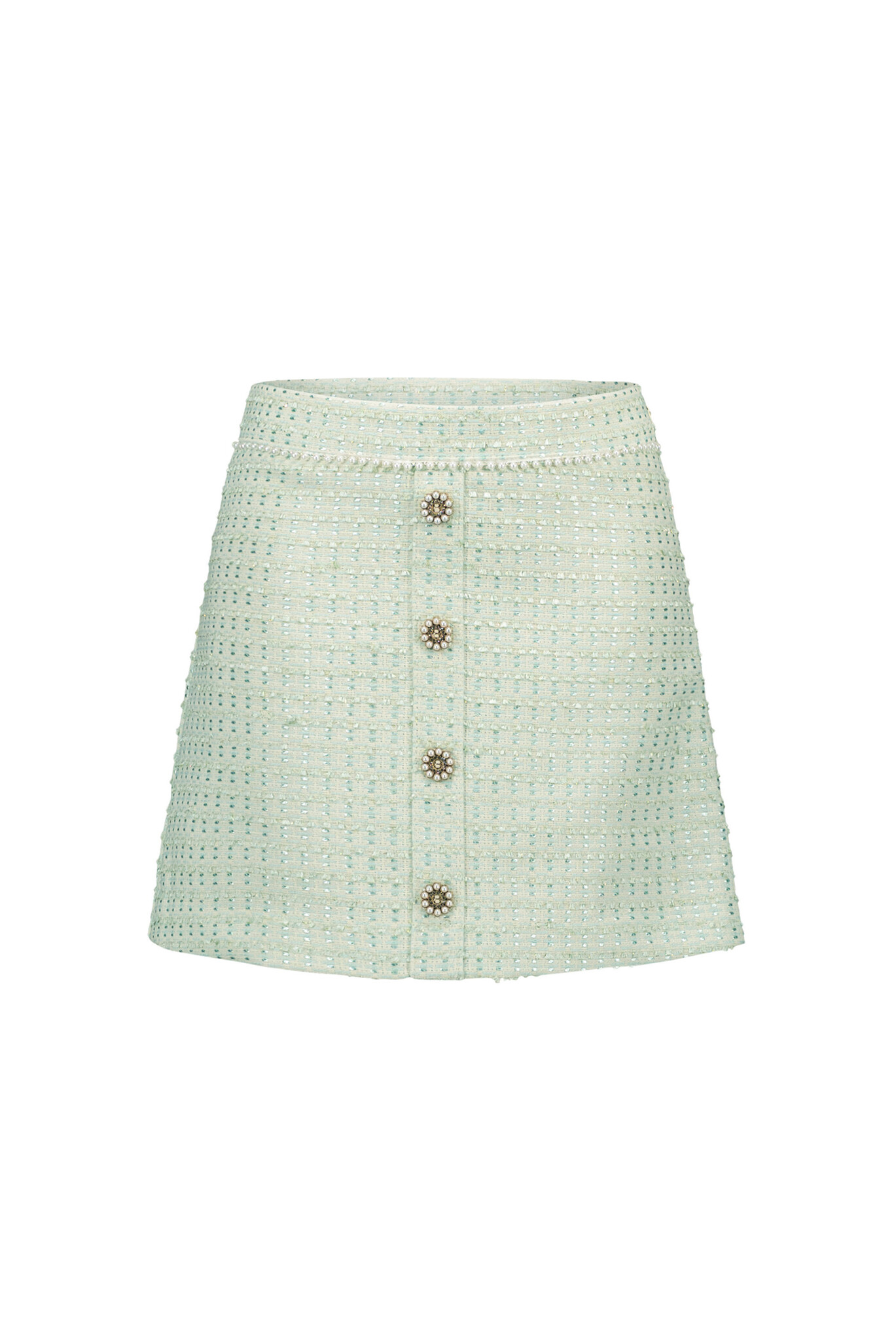 Le Chic Zomer rok meisjes Groen - tweed - Tiana Le Chic Zomer rok meisjes Groen - tweed - Tiana