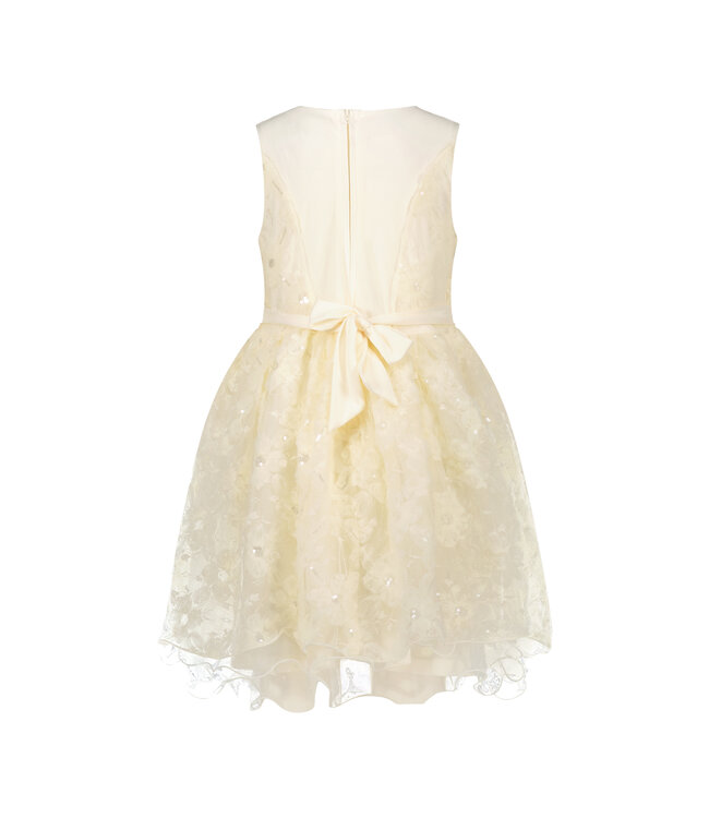 Le Chic Zomer jurk meisjes Off wit - tule bloemen - Symro