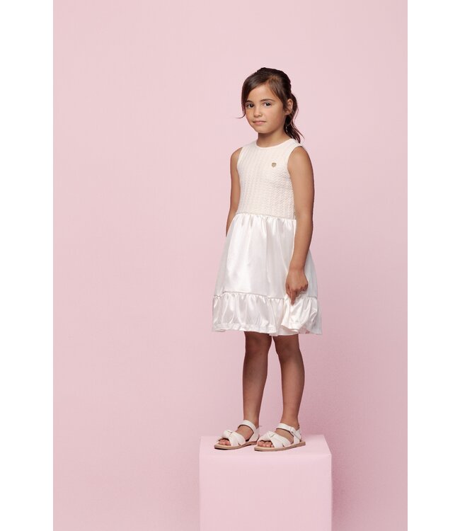 Le Chic Zomer jurk meisjes Off wit - gebreid - Sobelle