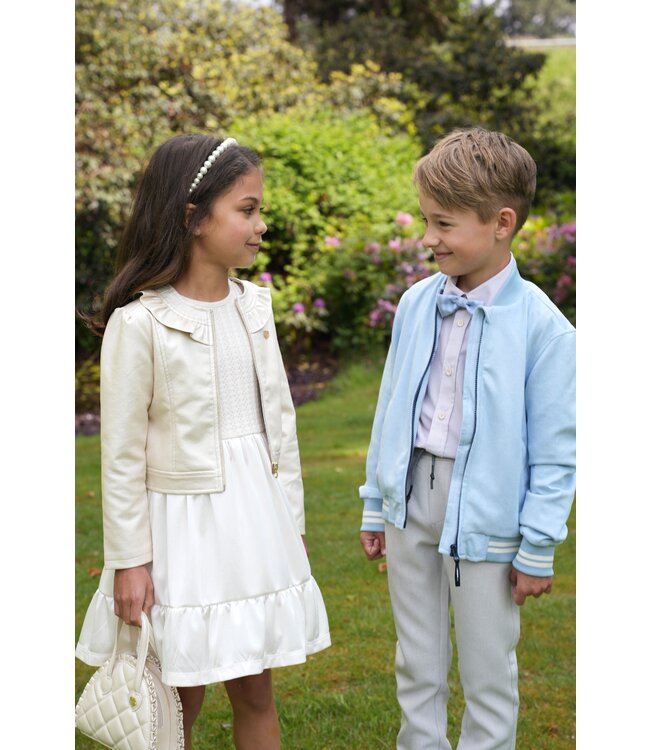 Le Chic Zomer jurk meisjes Off wit - gebreid - Sobelle