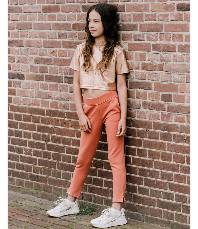 KIEstone Zomer top meisjes - shiny perzik - Chill