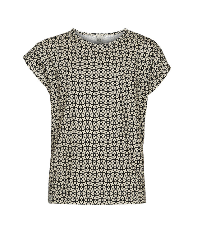 KIEstone Zomer top meisjes - grafic zwart/wit - Didi