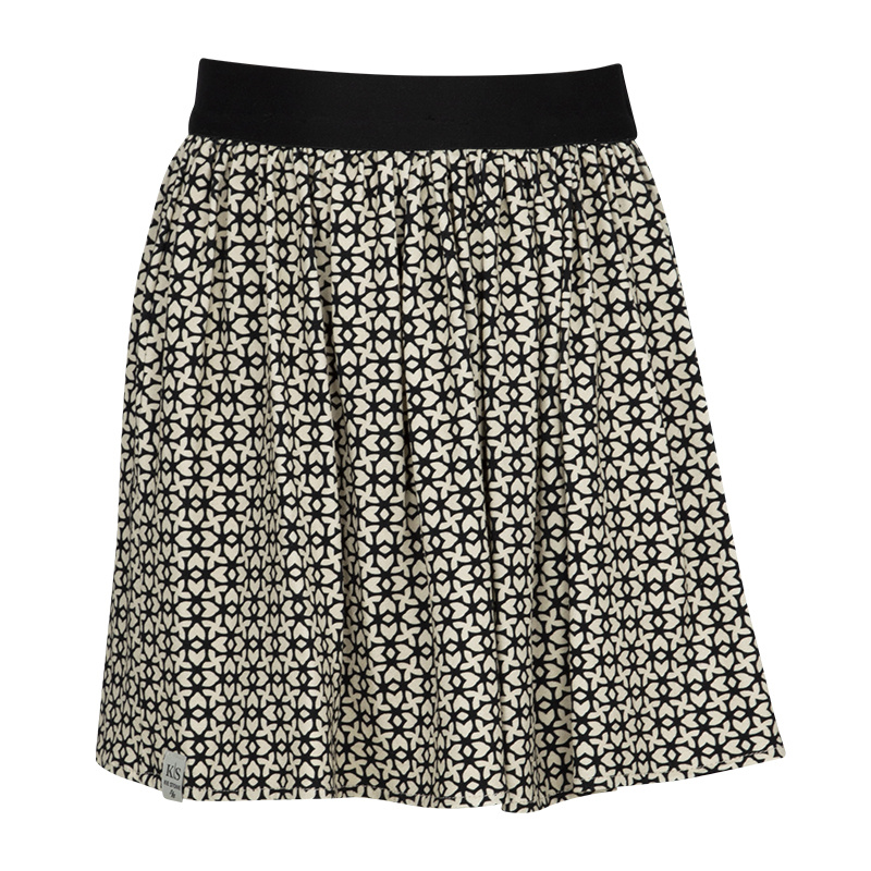 KIEstone Zomer rok meisjes - grafic zwart/wit - Esmee KIEstone Zomer rok meisjes - grafic zwart/wit - Esmee