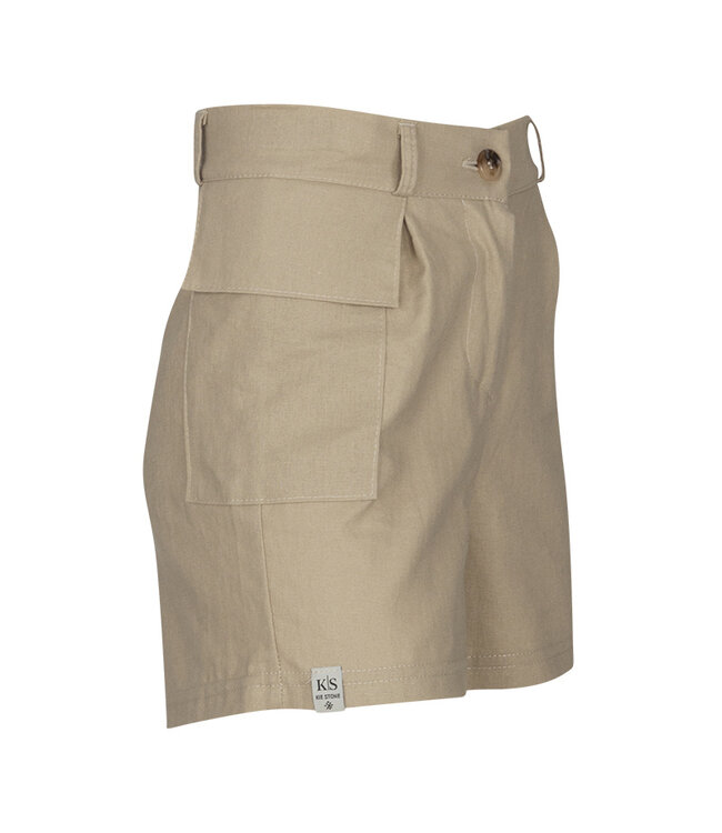 KIEstone Zomer short meisjes - zand - Sandy  klepzak