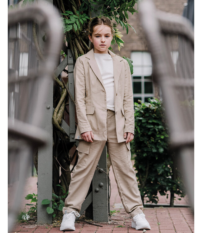 KIEstone Zomer broek meisjes - zand - Lola  zakken