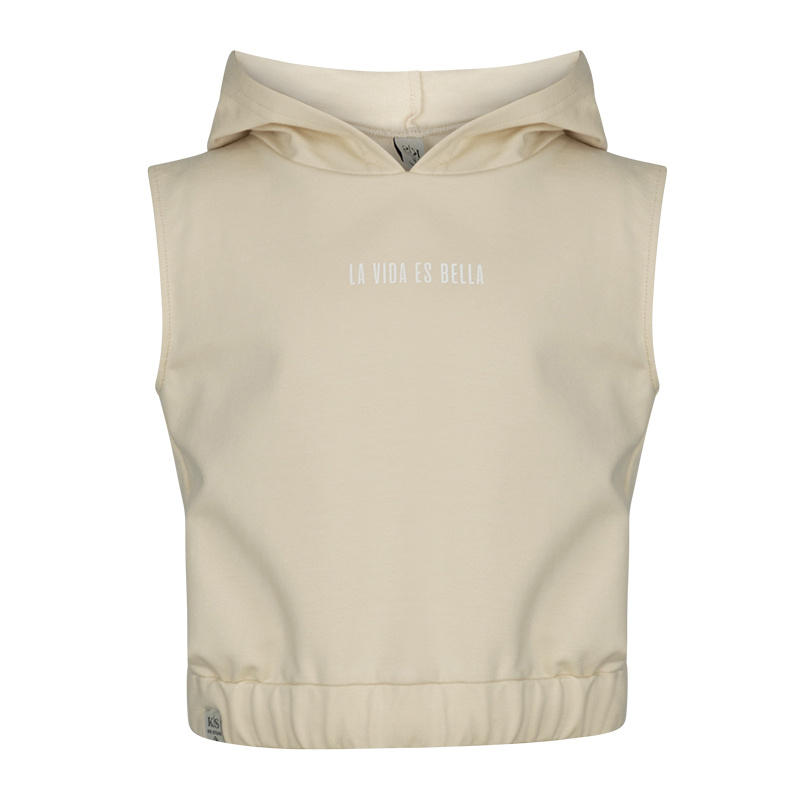 KIEstone Zomer hoodie meisjes - zand - Marleen KIEstone Zomer hoodie meisjes - zand - Marleen
