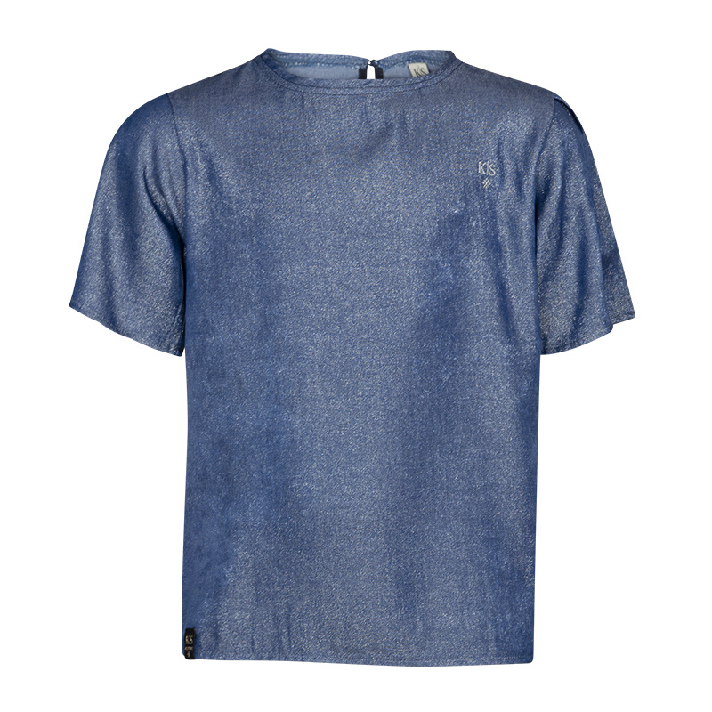KIEstone Zomer top meisjes - shiny blauw - Mariska afbeelding