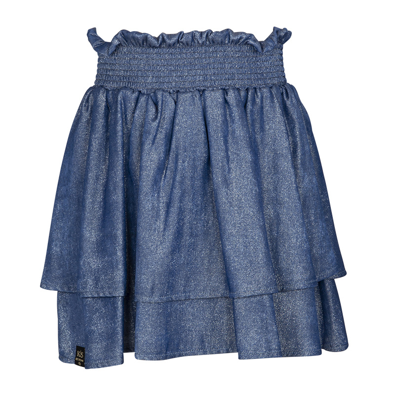 KIEstone Zomer rok meisjes - shiny blauw - Ilse KIEstone Zomer rok meisjes - shiny blauw - Ilse
