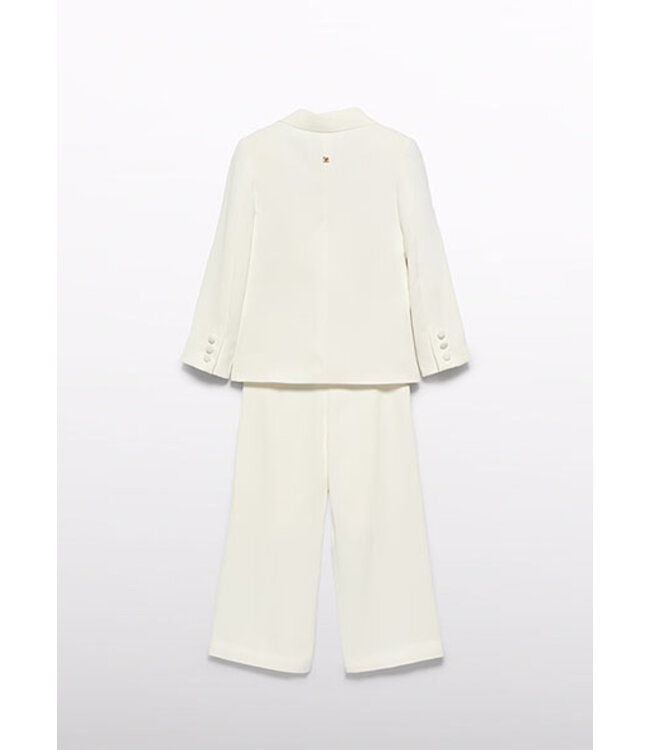 Abel & Lula Zomer broekpak crepe meisjes - creme wit