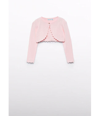 Abel & Lula Zomer vest gebreid meisjes - peony roze