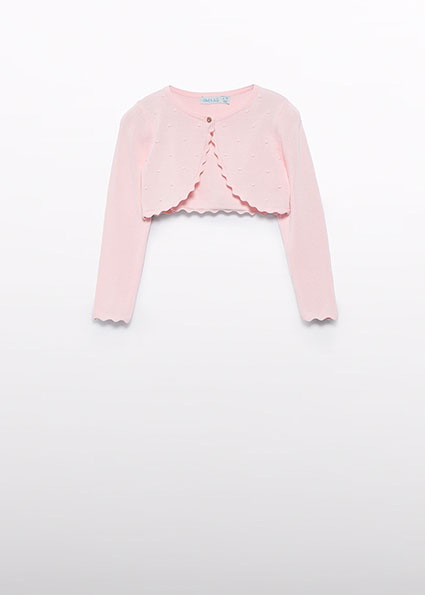 Abel & Lula Zomer vest gebreid meisjes - peony roze Abel & Lula Zomer vest gebreid meisjes - peony roze