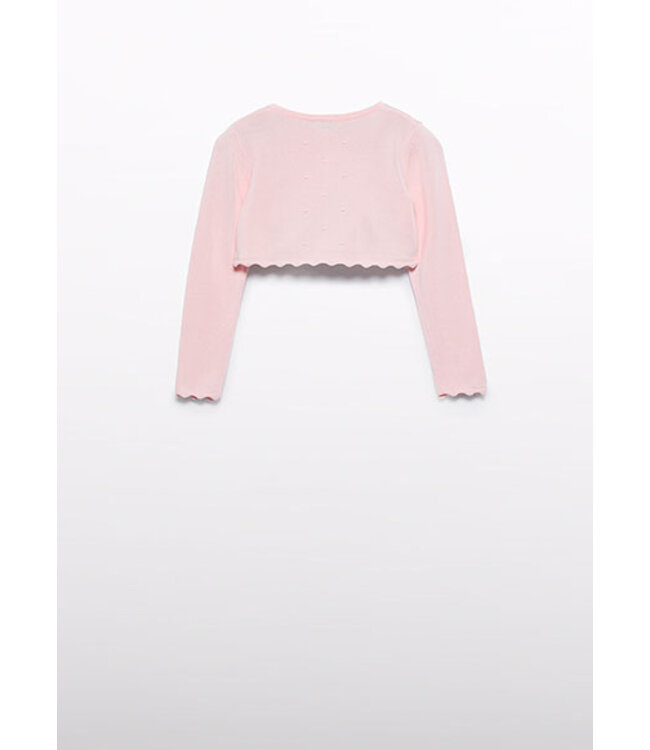 Abel & Lula Zomer vest gebreid meisjes - peony roze