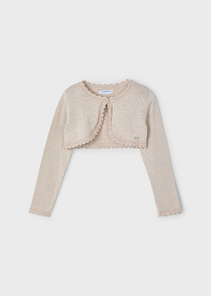 Mayoral Zomer bolero gebreid meisjes - beige Mayoral Zomer bolero gebreid meisjes - beige