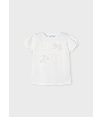 Mayoral Zomer shirt S/S meisjes - natural wit