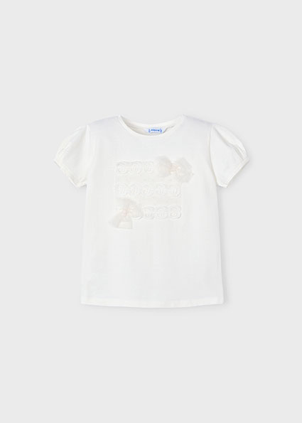 Mayoral Zomer shirt S/S meisjes - natural wit afbeelding