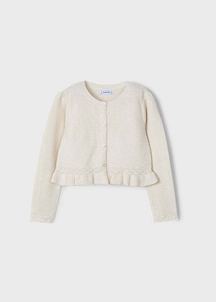 Mayoral Zomer vest gebreid meisjes - champagne beige Mayoral Zomer vest gebreid meisjes - champagne beige