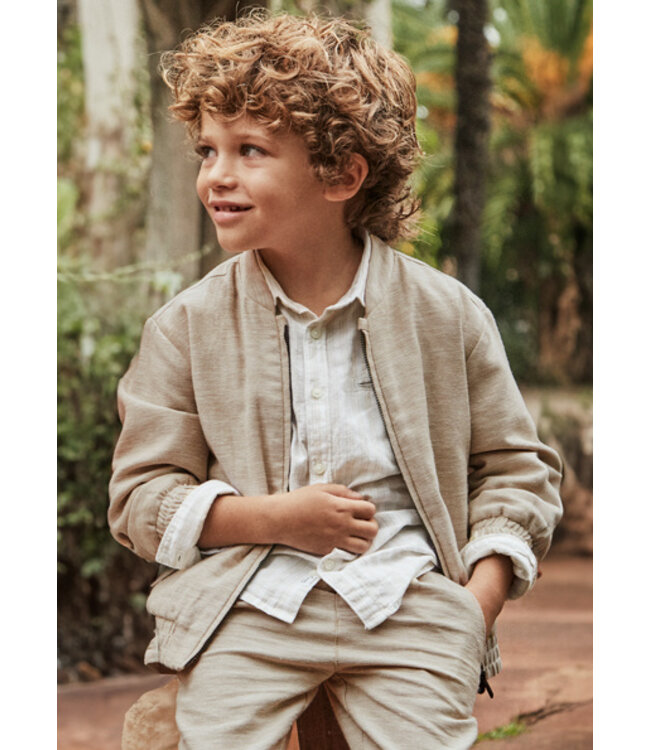 Mayoral Zomer blazer linnen jongens - zand