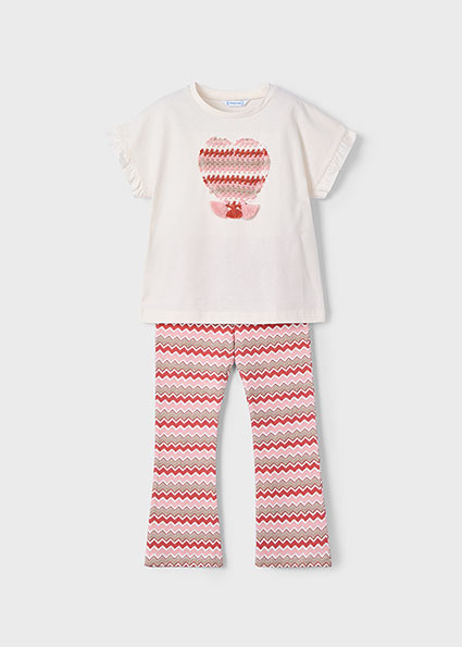 Mayoral Zomer flair broek + top meisjes - zalm roze Mayoral Zomer flair broek + top meisjes - zalm roze