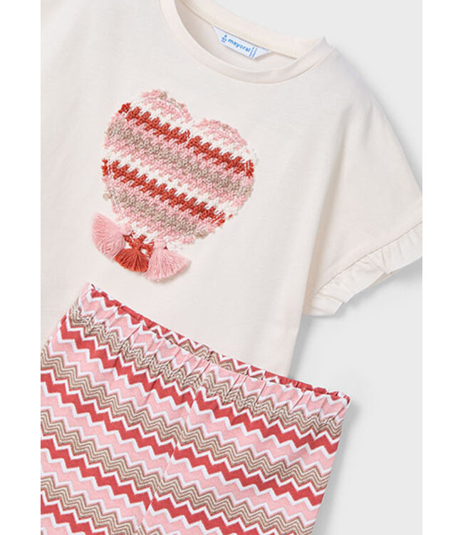 Mayoral Zomer flair broek + top meisjes - zalm roze