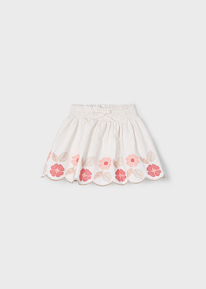 Mayoral Zomer rok embroidery meisjes - bone wit Mayoral Zomer rok embroidery meisjes - bone wit