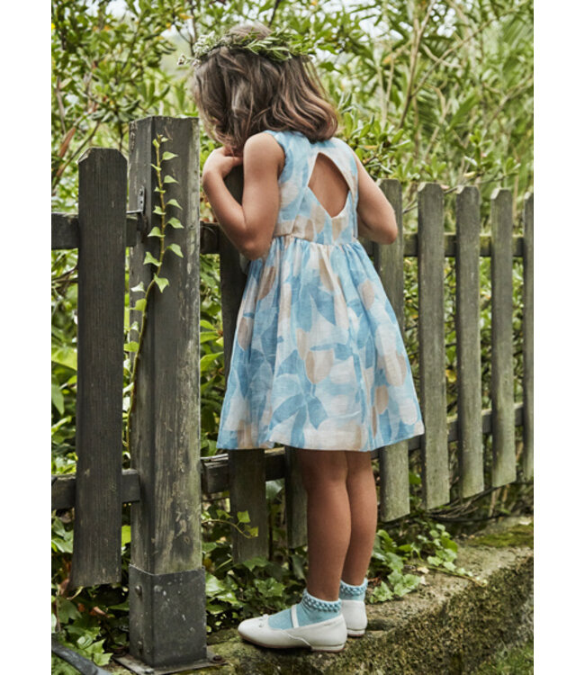 Mayoral Zomer jurk print meisjes - blauw