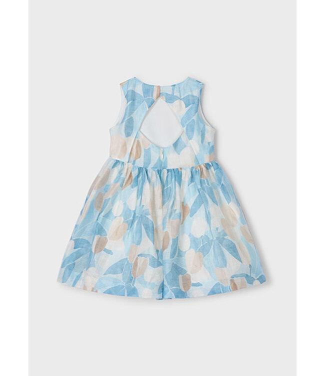 Mayoral Zomer jurk print meisjes - blauw