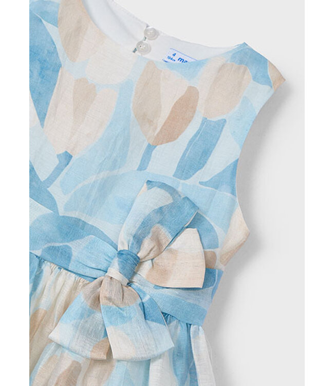 Mayoral Zomer jurk print meisjes - blauw