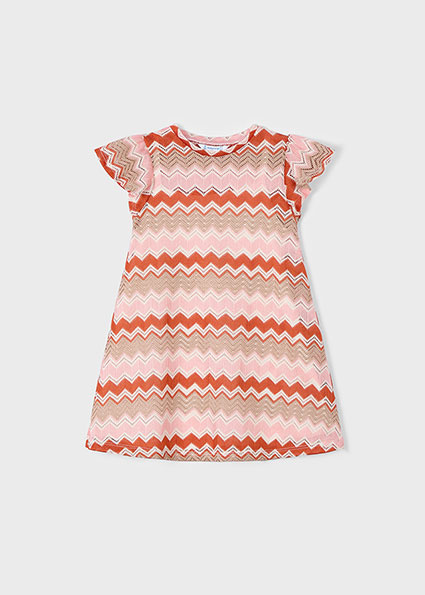 Mayoral Zomer jurk gebreid meisjes - zalm roze Mayoral Zomer jurk gebreid meisjes - zalm roze