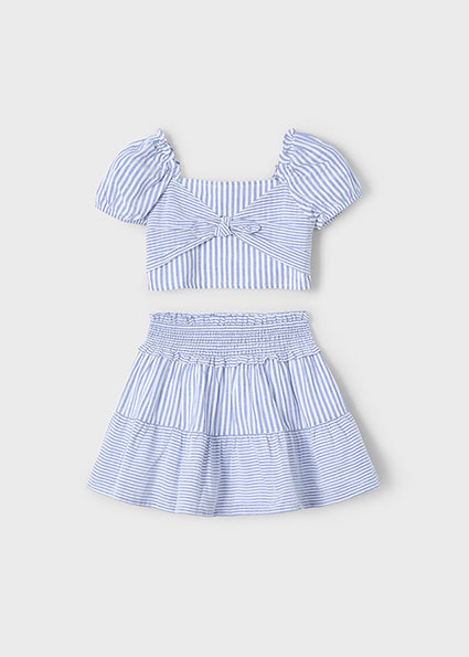 Mayoral Zomer rok + top meisjes - indigo blauw Mayoral Zomer rok + top meisjes - indigo blauw