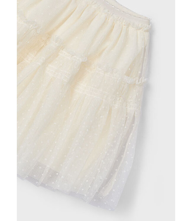 Mayoral Zomer rok tule meisjes - natural wit