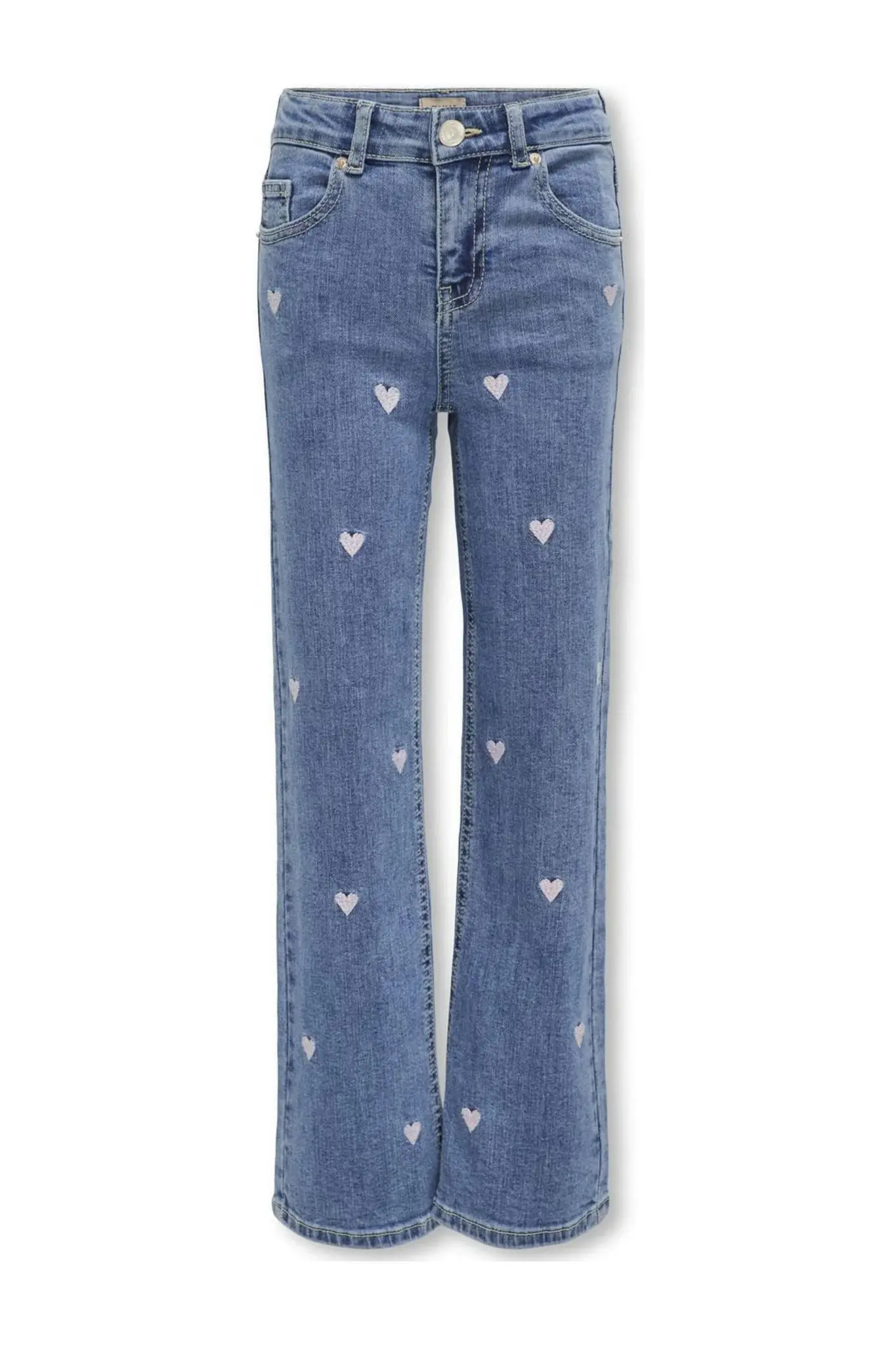 Kids ONLY Zomer jeans broek meisjes blauw - Wide Leg Fit - Kogjuicy Kids ONLY Zomer jeans broek meisjes blauw - Wide Leg Fit - Kogjuicy