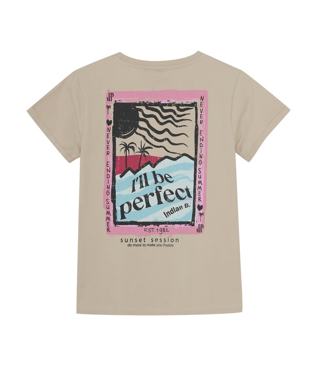 Indian Blue Jeans Zomer T-shirt S/S meisjes - zand - print