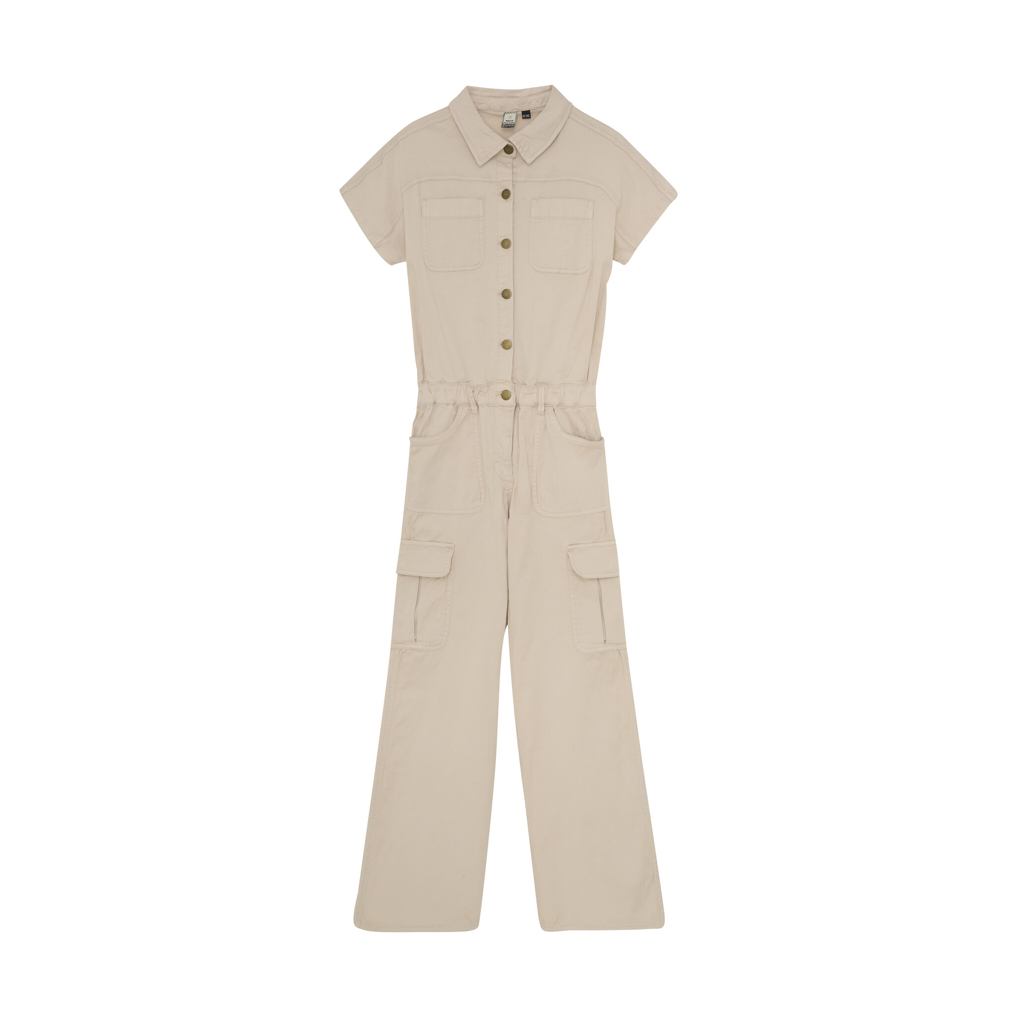 Indian Blue Jeans Zomer jumpsuit meisjes - zand - cargo - wide fit Indian Blue Jeans Zomer jumpsuit meisjes - zand - cargo - wide fit