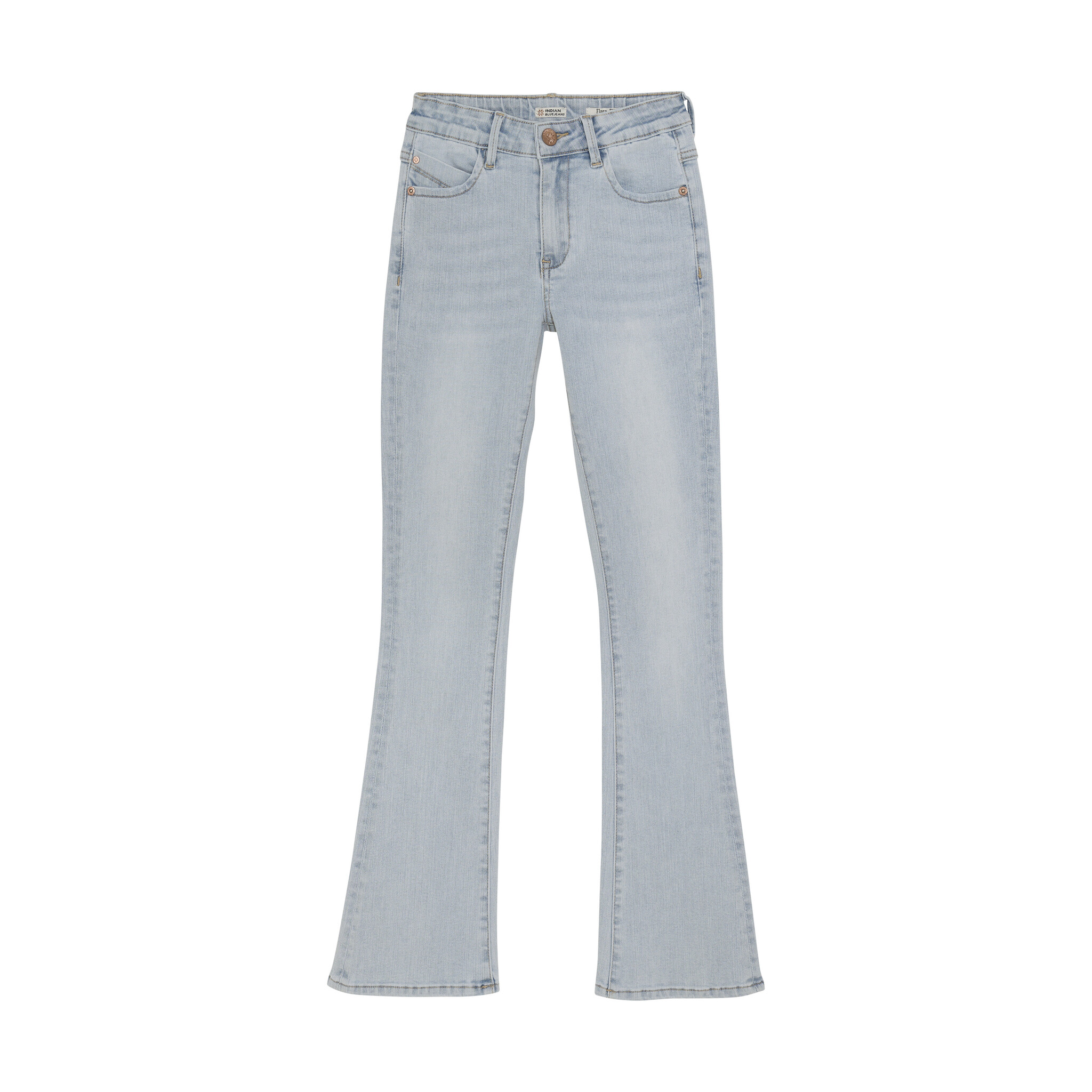 Indian Blue Jeans Zomer jeans broek meisjes - licht blauw - 2101 flair fit Indian Blue Jeans Zomer jeans broek meisjes - licht blauw - 2101 flair fit