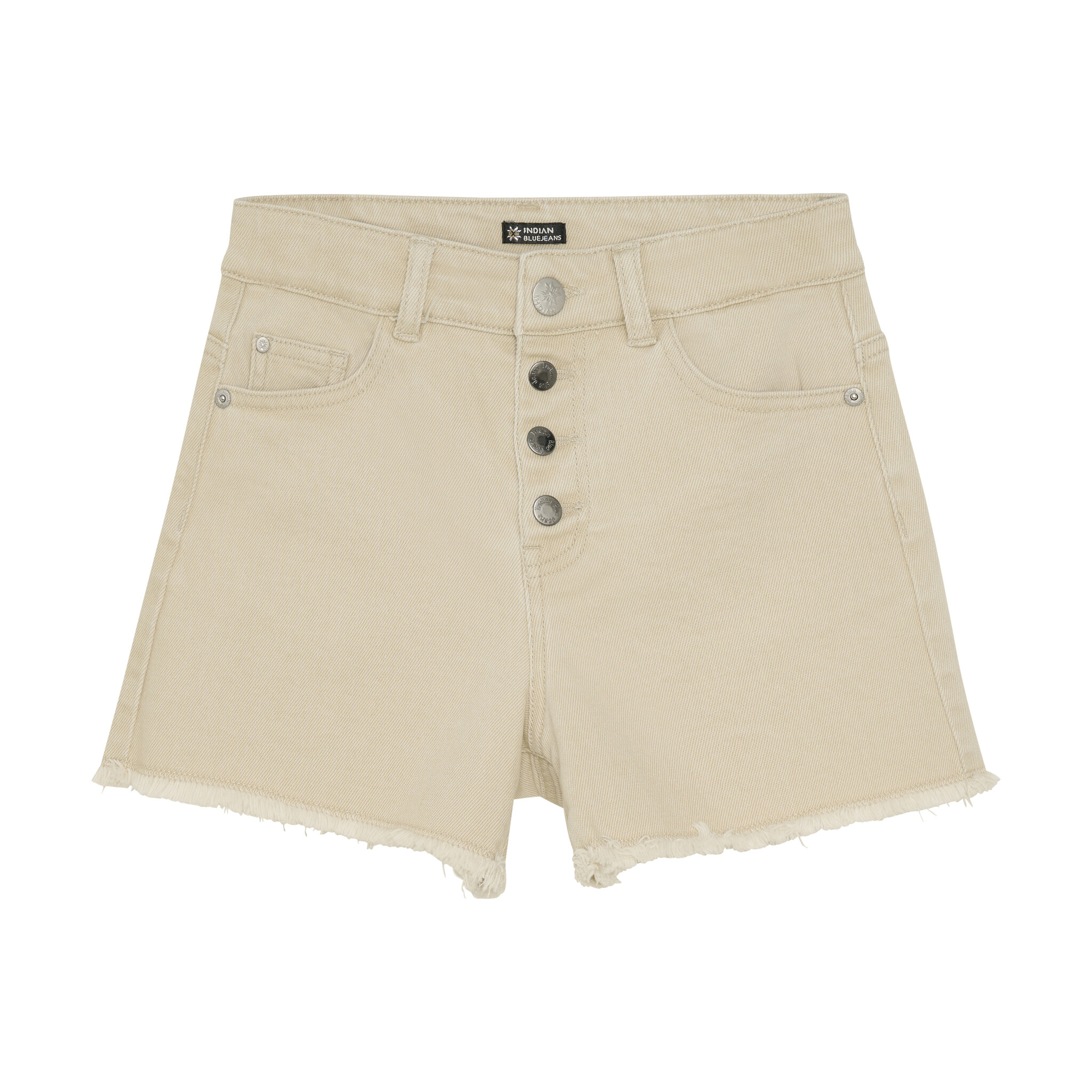 Indian Blue Jeans Zomer jeans short meisjes - zand - wide fit Indian Blue Jeans Zomer jeans short meisjes - zand - wide fit