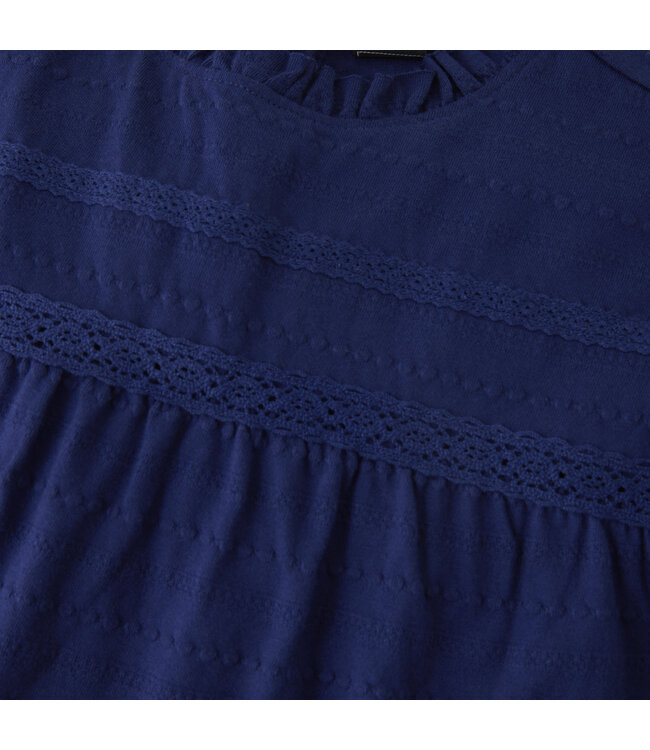 Indian Blue Jeans Zomer T-shirt S/S meisjes - navy blauw - ruffel