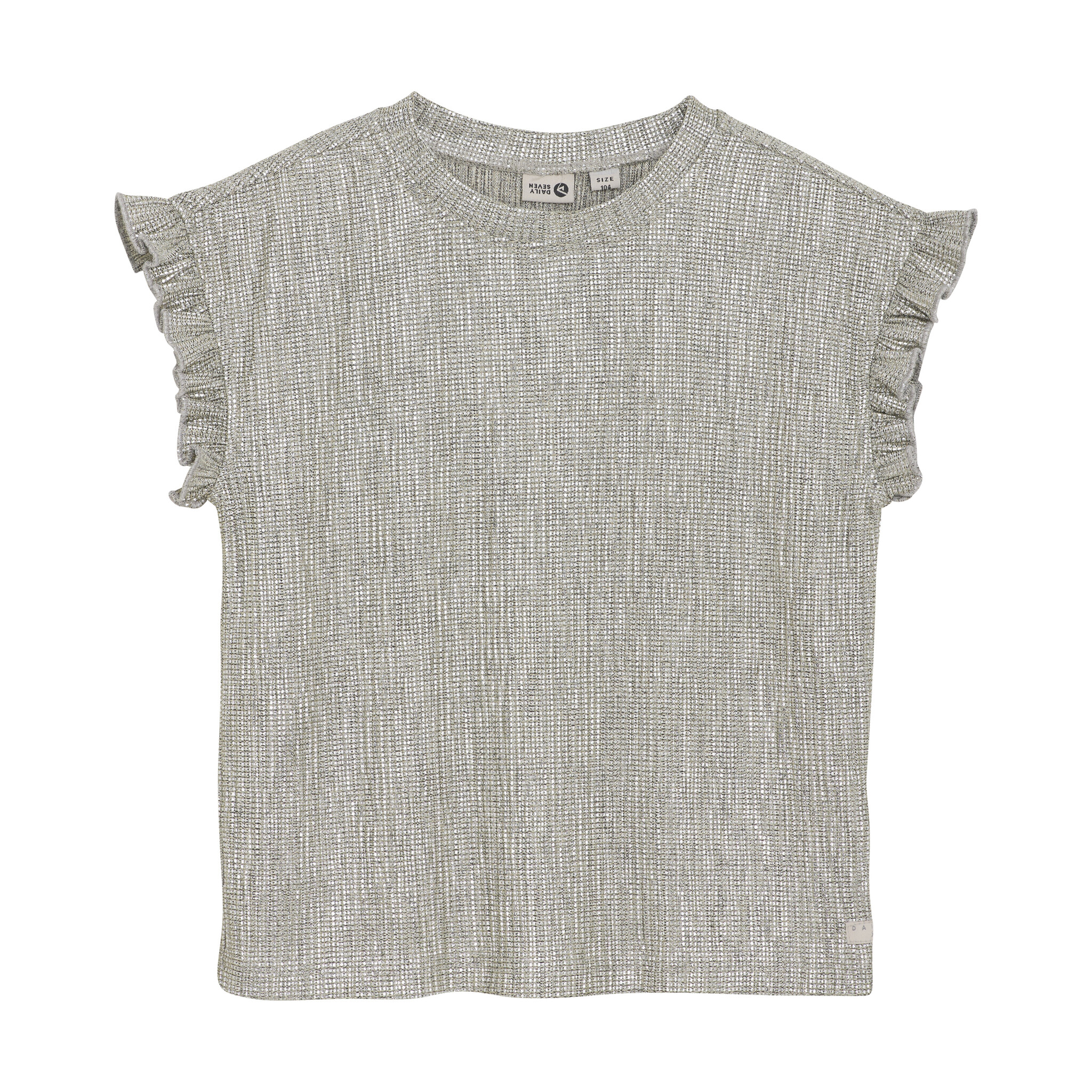 Daily7 Zomer T-shirt S/S meisjes - zand - metallic Daily7 Zomer T-shirt S/S meisjes - zand - metallic