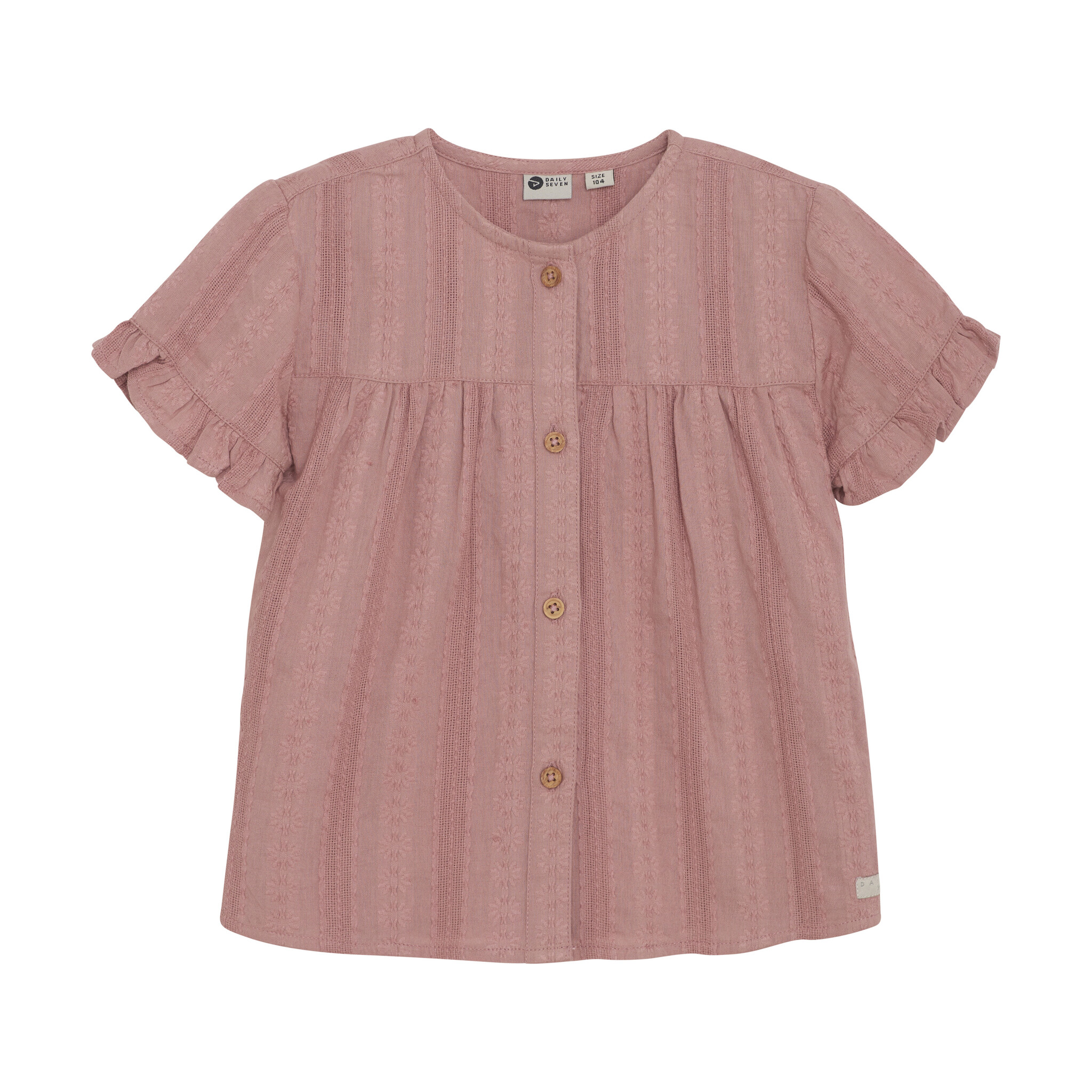 Daily7 Zomer shirt meisjes - roze - ruffel Daily7 Zomer shirt meisjes - roze - ruffel