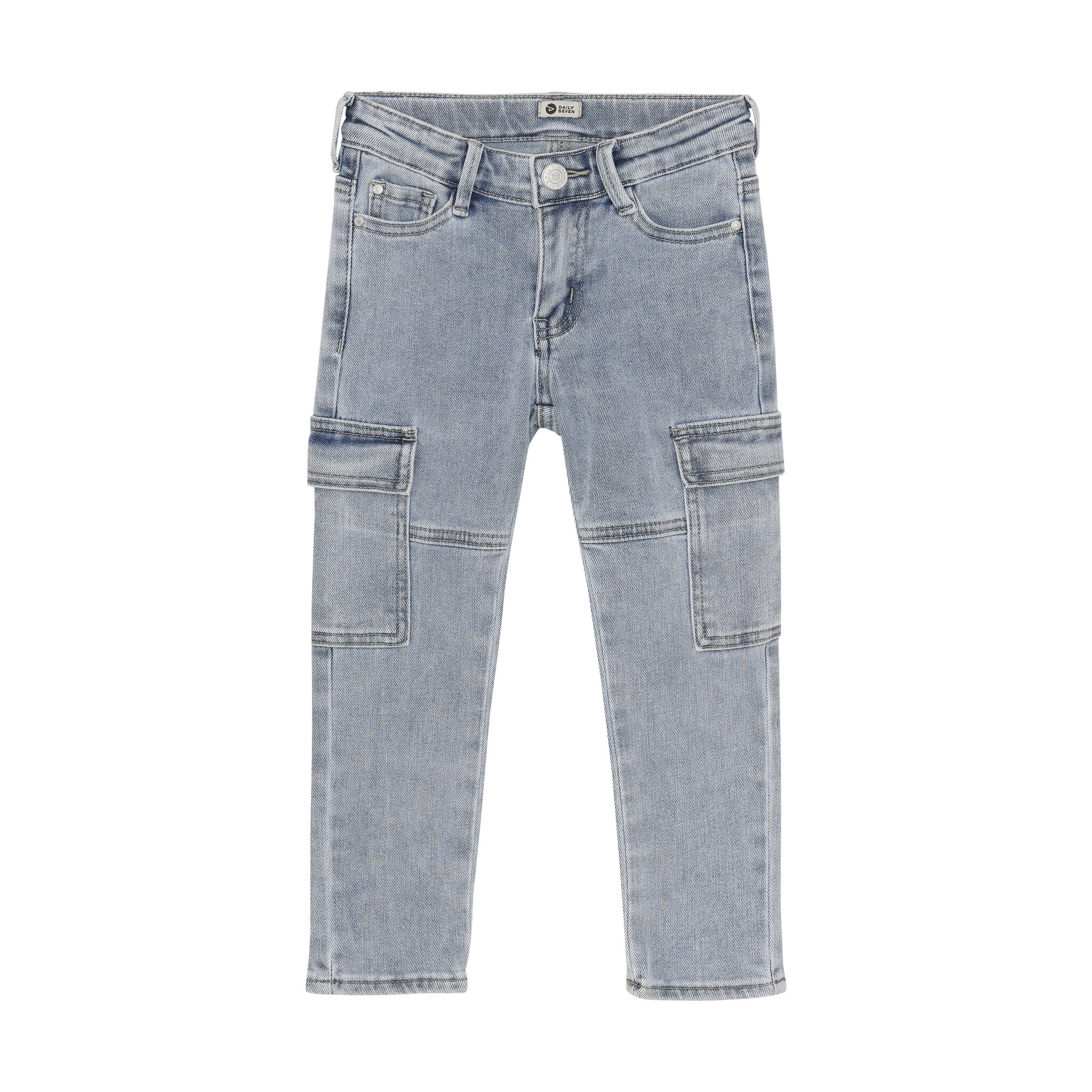 Daily7 Zomer jeans broek jongens - blauw - 2600 cargo straight fit Daily7 Zomer jeans broek jongens - blauw - 2600 cargo straight fit